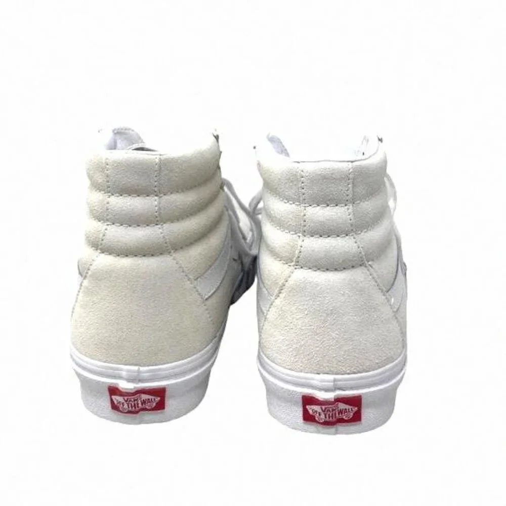 VANS Sk8-Hi Flame Suede Shoes White Gray Skate VN0005UJWWW Size Women's Sneakers